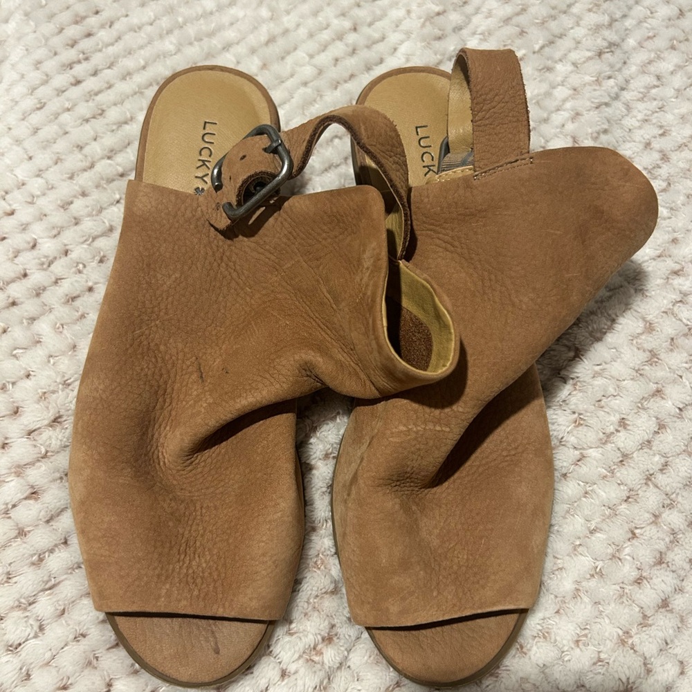 Lucky Brand Women's Brown Mules